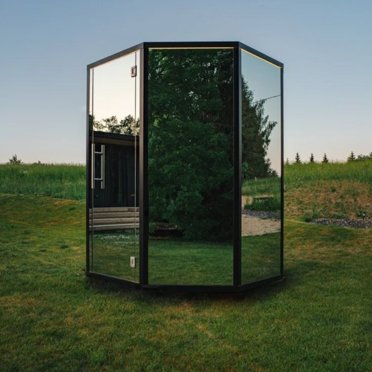 Haljas Hele Glass Single Luxury 7 Person Outdoor Sauna House best luxury 8 person home sauna