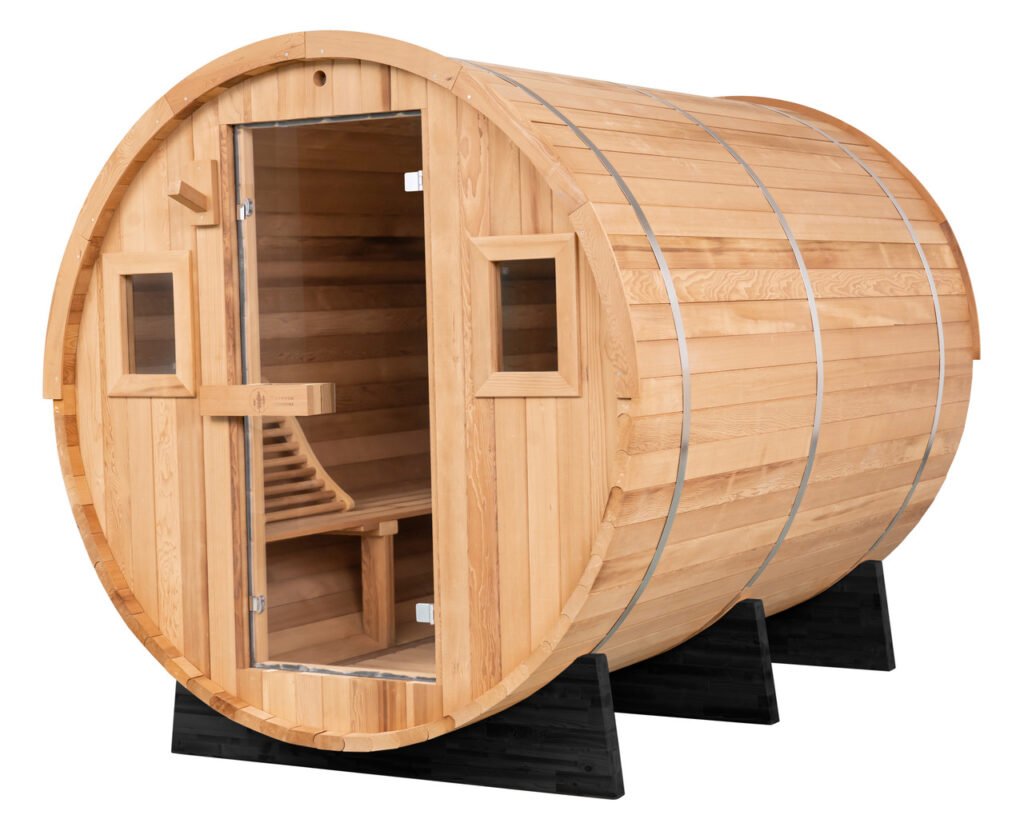 Thermowood Barrel Sauna - 8 Person best barrel 8 person home sauna